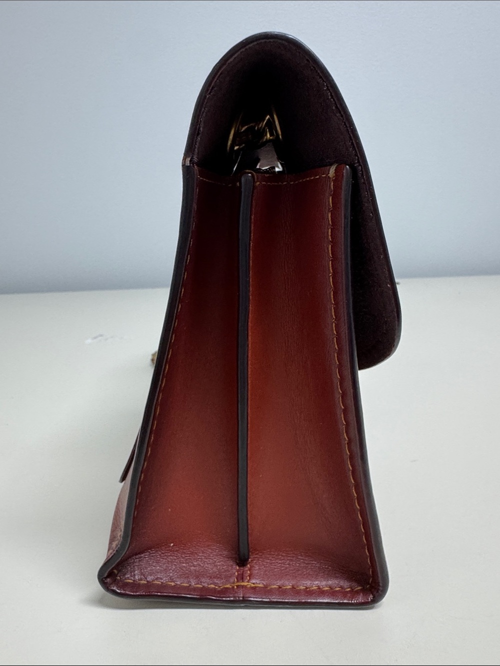 Coach Signature Parker 30585 Rust/Brown/Gold Shoulder Bag - Picture 6 of 14